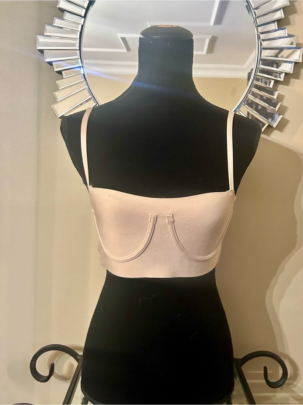 Tic Toc Nude Bandeau Longline Top